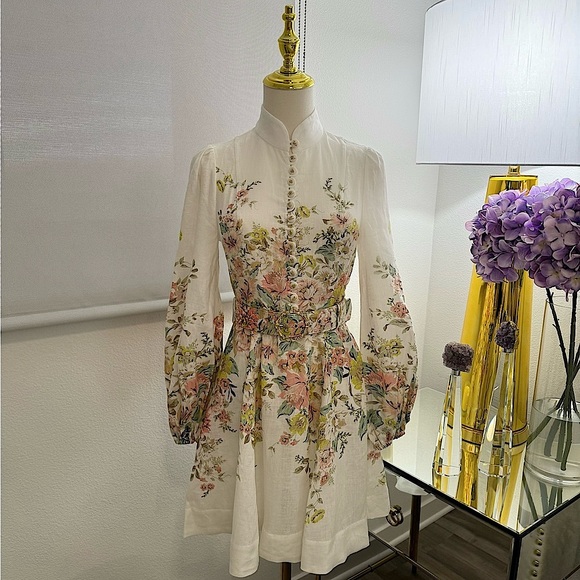 ZIMMERMANN FLORAL DRESS WITH BELT**NEW WITH TAGS ATTACHED** - Picture 2 of 6